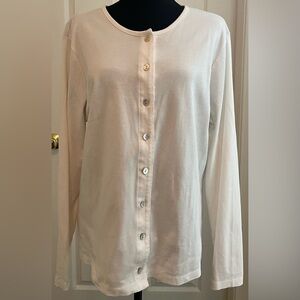 L.L. Bean Off-White Button-Up Shirt